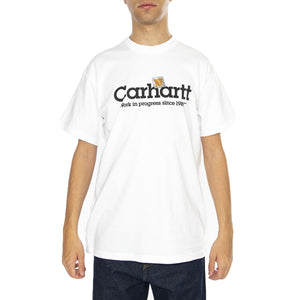 S/S Label Script T-Shirt White - Maglietta Girocollo Uomo Bianca I034421.02XX  CARHARTT WIP 