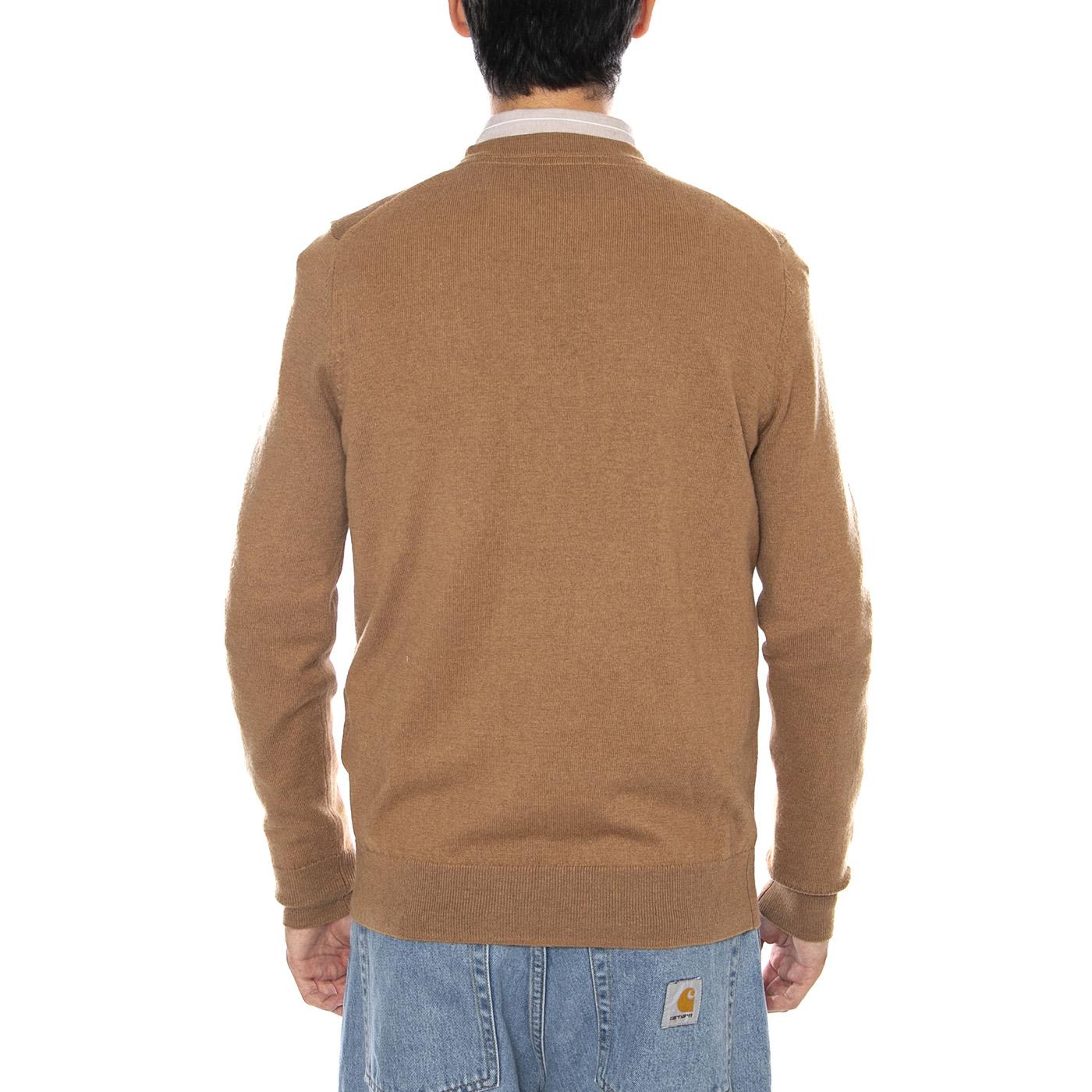 Cotton Merino Crew Neck Jumper Tigers Eye - Maglione Uomo Marrone KN2110VC-X851 . LYLE & SCOTT 