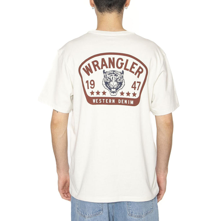 Graphic Tee Vintage White - Maglietta Girocollo Uomo Bianca 112362773  WRANGLER 