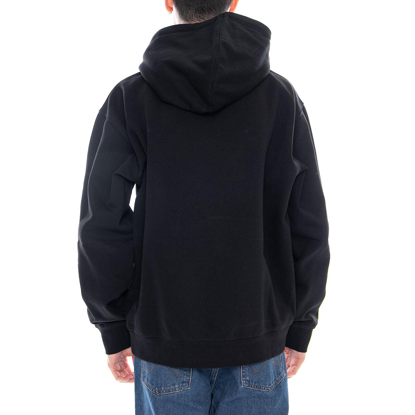 ESTABLISHED WORKS EYES HOOD - Felpa con Cappuccio Uomo Nera 112470170 BLK OBEY 