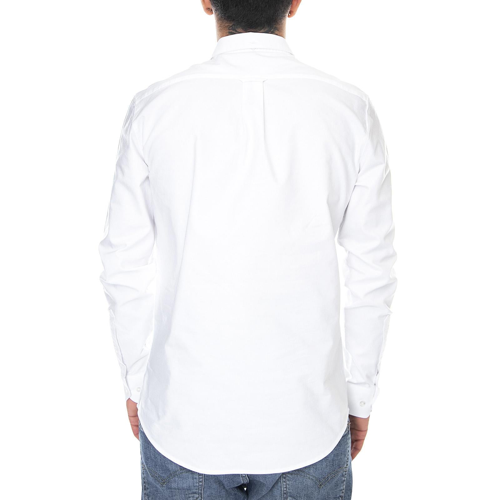 Brewer LS BD Shirt White - Camicia Uomo Bianca F4WSB060 104 FARAH 