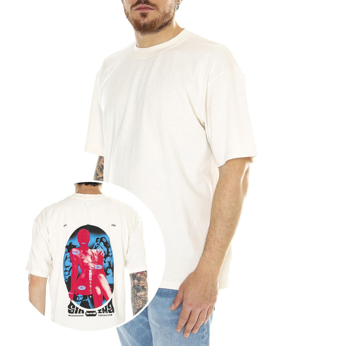 Pinku Eiga TS Whisper White - Maglietta Girocollo Uomo Bianca I033489.WHW.67.  EDWIN 