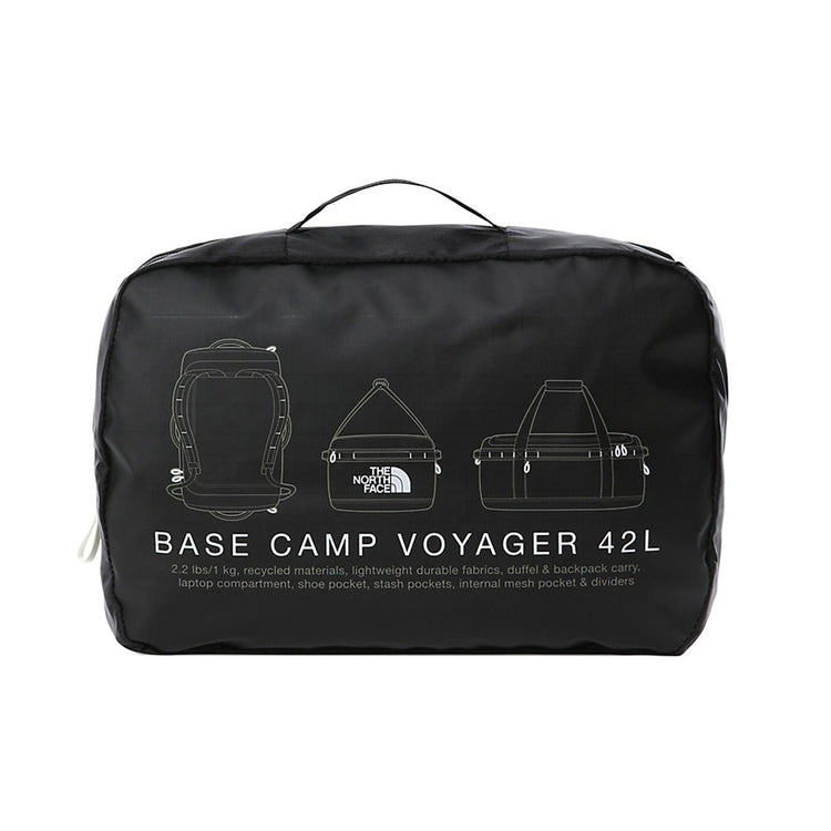 Base Camp Voyager Duffel 42L Tnf White / Tnf Black - Borsa / Zaino da Viaggio Nera NF0A52RQKY41  THE NORTH FACE 