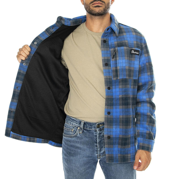 Checked Polar Fleece Vallarta Blue - Giacca Uomo Multicolore PFD0243-287  PENFIELD 