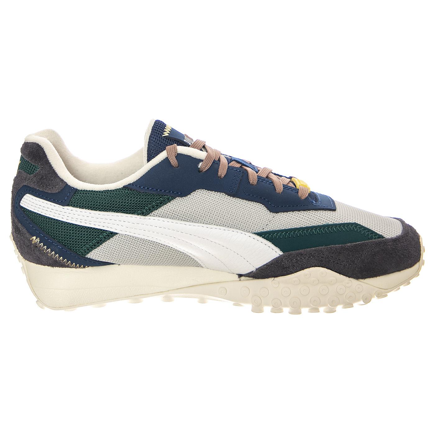Blktop Rider PRM Ash Gray / Malachite Shoes - Scarpe Stringate Profilo Basso Uomo Multicolore 394829-02  PUMA 
