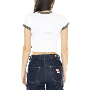 W' Graphic Ringer Mini Tee Soulmates White - Maglietta Girocollo Donna Bianca A3523-0018  LEVIS 