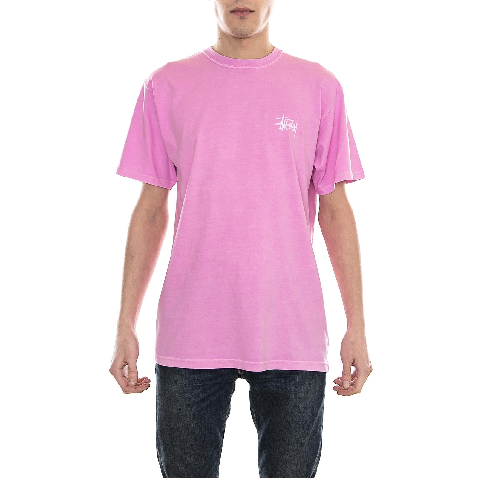 HELLSHIRE PIG. DYED TEE PINK 1904199-PINK  STUSSY 