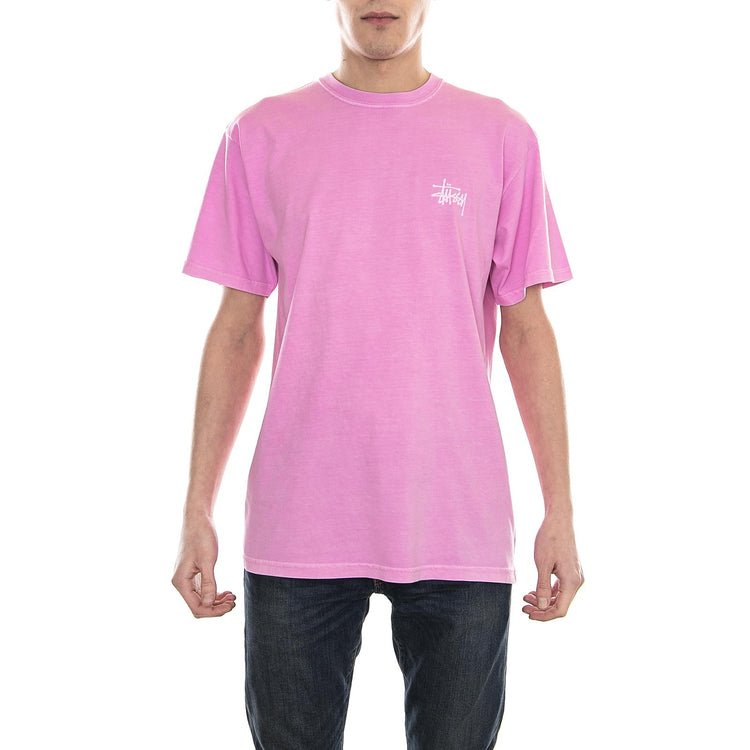 HELLSHIRE PIG. DYED TEE PINK 1904199-PINK  STUSSY 