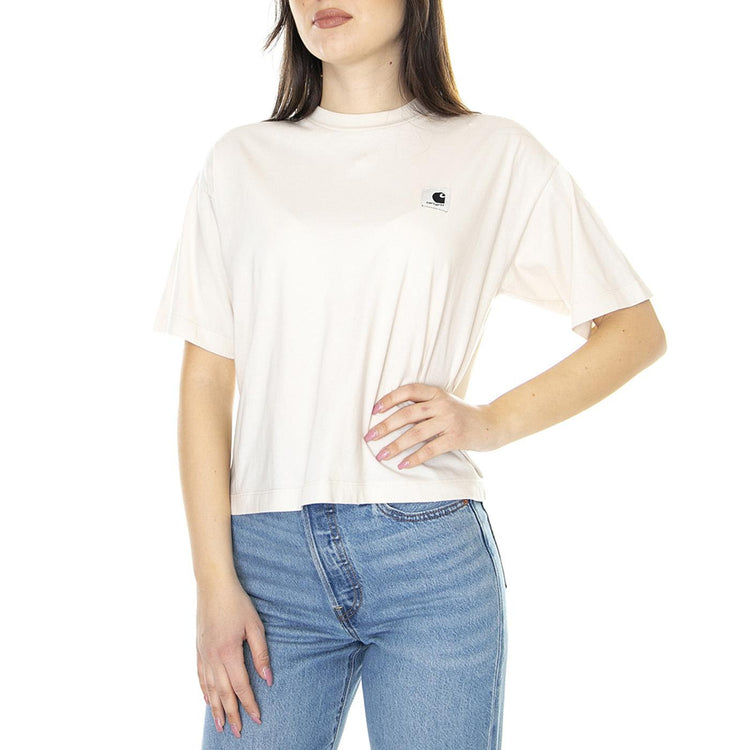 W' S/S Nelson T-Shirt Natural Garment Dyed - Maglietta Girocollo Donna Beige I029647-05GD  CARHARTT WIP 