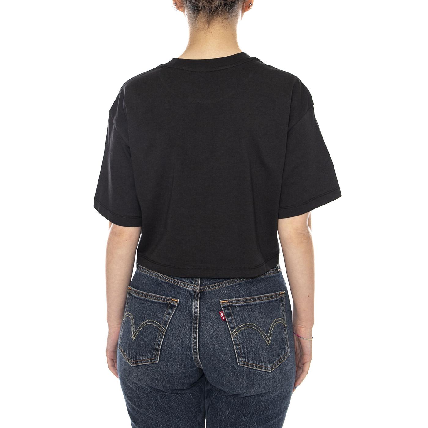 Y2K BOHO RELAX CROP SS - Maglietta Girocollo Donna Nera VN000XDY BLK1 VANS 