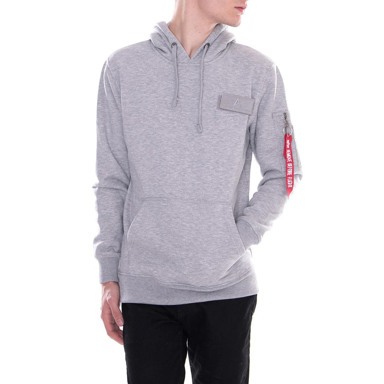 Hoody Heather Melange Grey 178314-17  ALPHA INDUSTRIES 