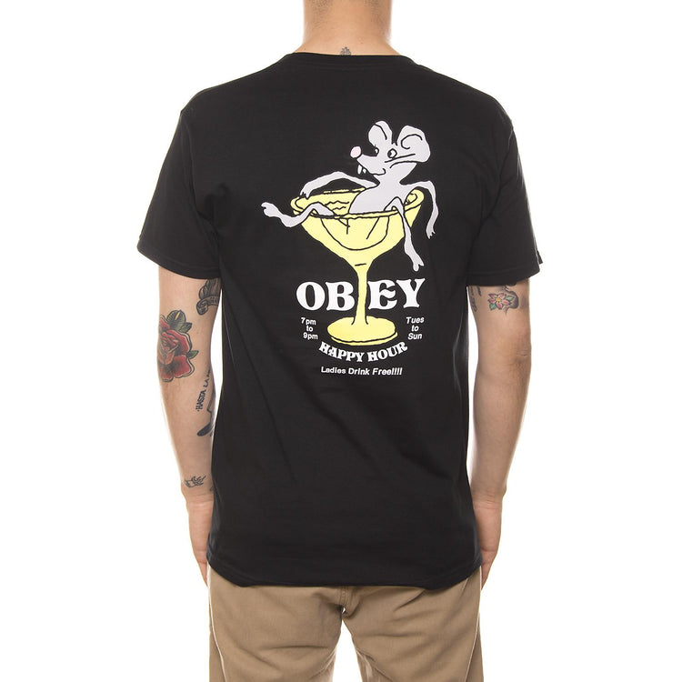RAT POISON PREMIUM POCKET S/S TEE BLACK 165371408-BLK  OBEY 