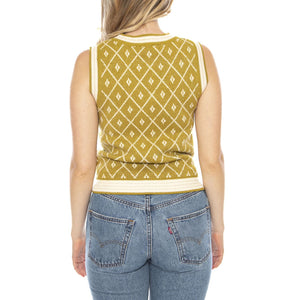 Sweaters 500 Oil Diamond - Gilet Smanicato Donna Multicolore 3.50.200.07 . MD'M 