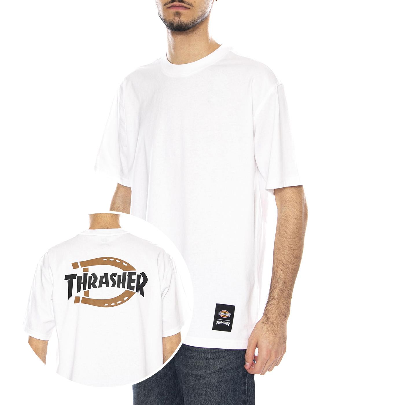 Thrasher x Dickies Tee SS Graphic -- Maglietta Uomo Bianca DK0A88IUWHX1 . DICKIES 