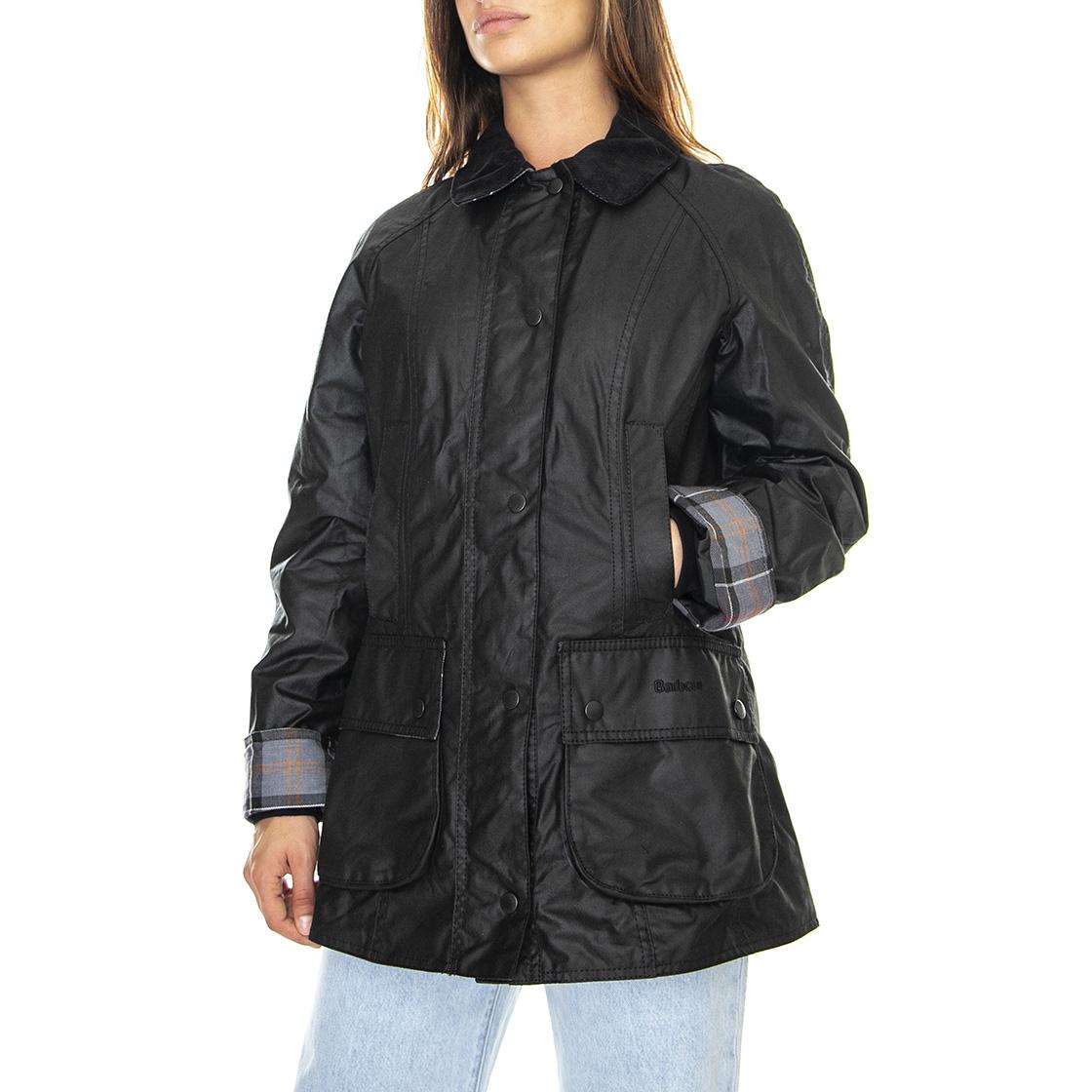 Beadnell Wax Jacket Black - Giacca Invernale Donna Nera FW22-LWX0667-BK11 . BARBOUR 
