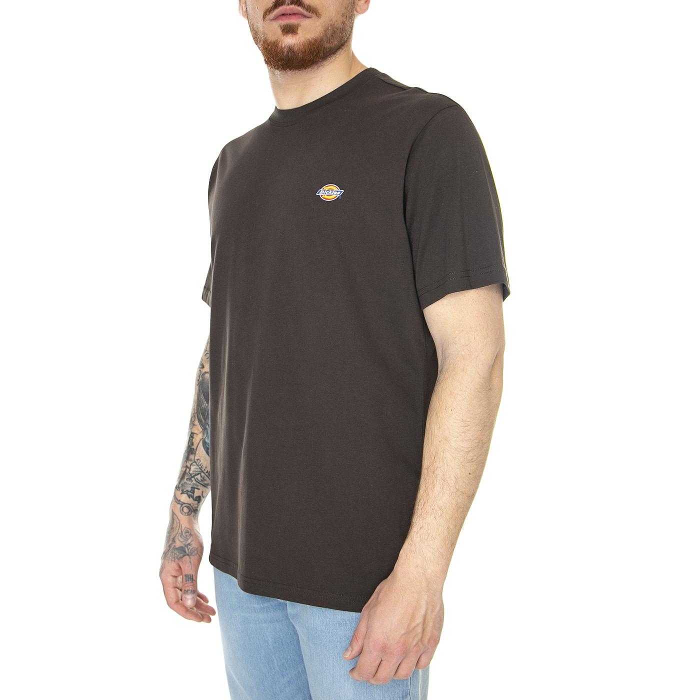SS Mapleton T-Shirt Dark Brown - Maglietta Girocollo Uomo Marrone DK0A4XDBDBX1  DICKIES 