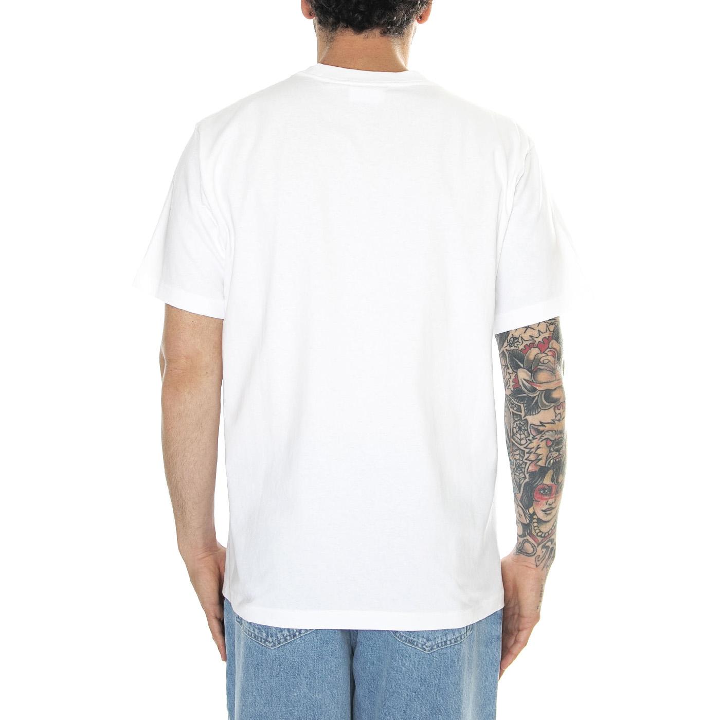 Established Works Eyes Pocket Tee SS White - Maglietta Girocollo Uomo Bianca 131080349-WHT  OBEY 