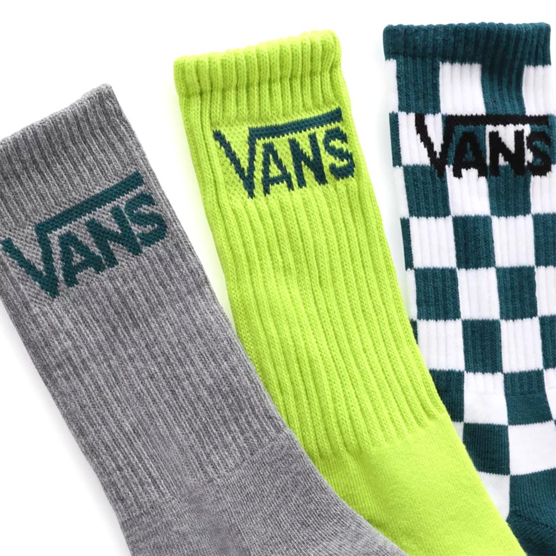By Classic Crew (1-6, 3PK) Lime Punch - Set da Tre Paia di Calzini Multicolore VN000XNQO991  VANS 