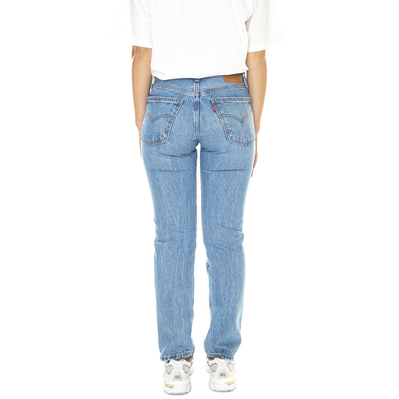 Middy Straight Good Grades Med Indigo Worn In - Pantaloni Denim Jeans Donna Blu A4690-0002  LEVIS 