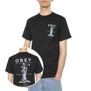 Obey Premium Sound Tee Black - Maglietta Girocollo Uomo Nera 165264094-BLK  OBEY 