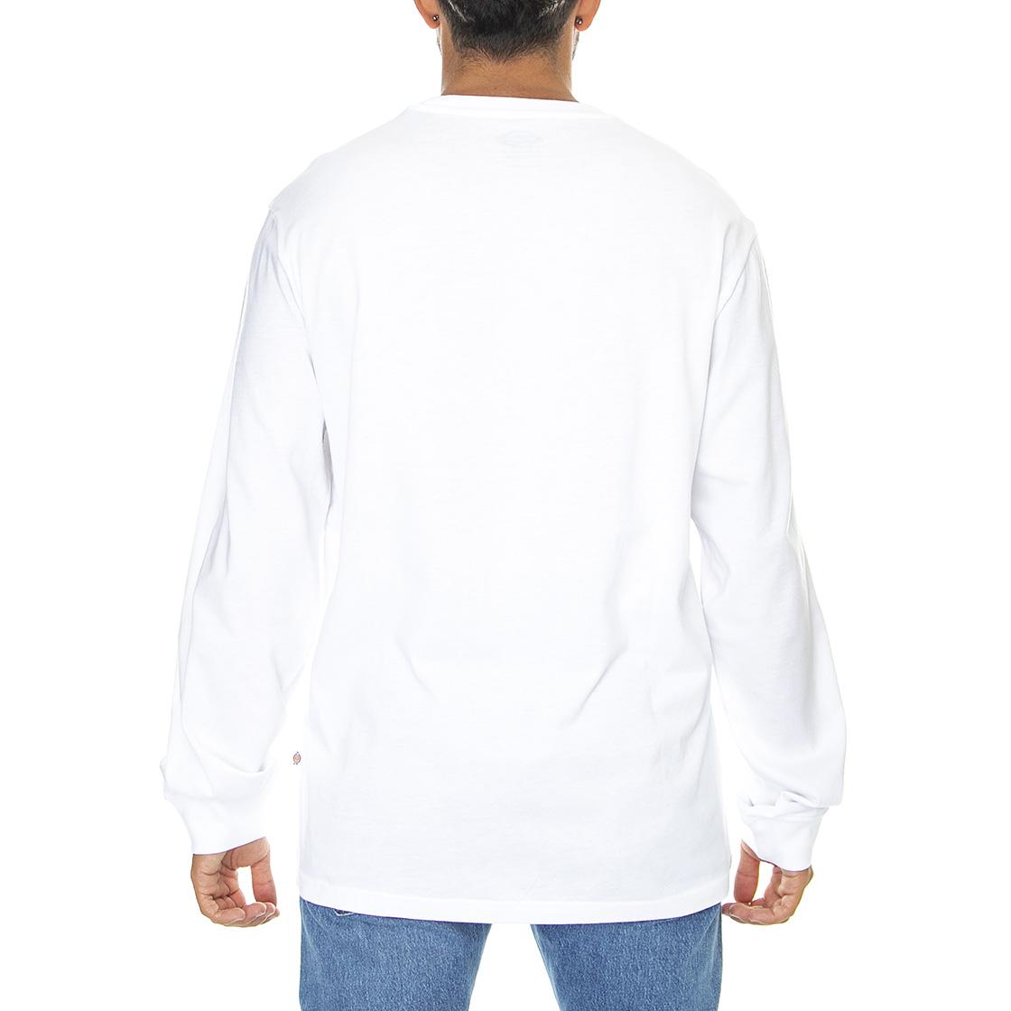 LS Mapleton Tee White - Maglietta Girocollo Maniche Lunghe Uomo Bianca DK0A4Y4RWHX1  DICKIES 