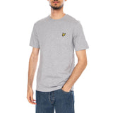 PLAIN T-SHIRT LIGHT GREY MARL - Men's Crew Neck T-Shirt Grey Men LYLE & SCOTT