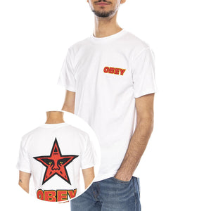 Obey Star Tee -- Maglietta Girocollo Uomo Bianca 165264118 WHT OBEY 