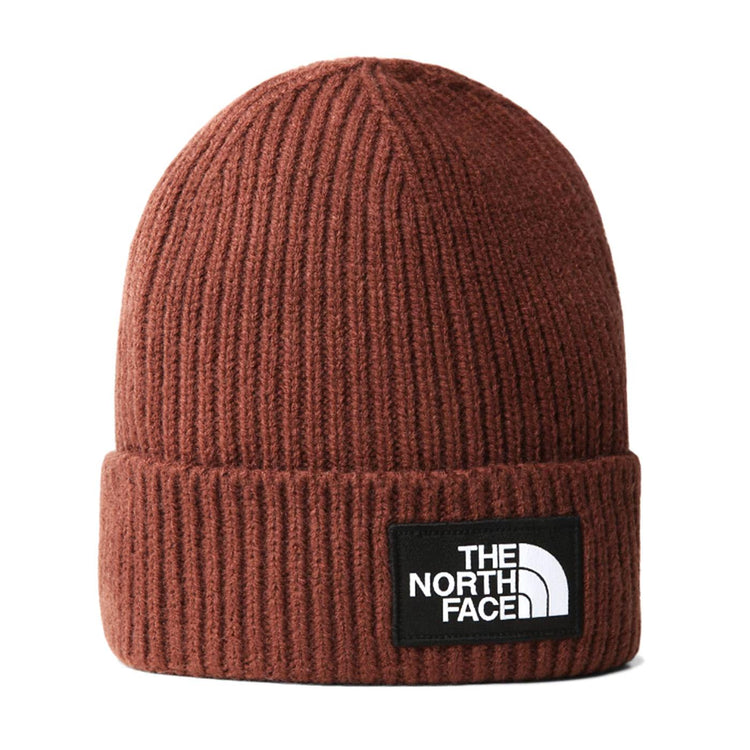 Tnf Logo Box Cuffed Beanie Dark Oak - Cappellino a Cuffia Marrone NF0A3FJX6S21  THE NORTH FACE 
