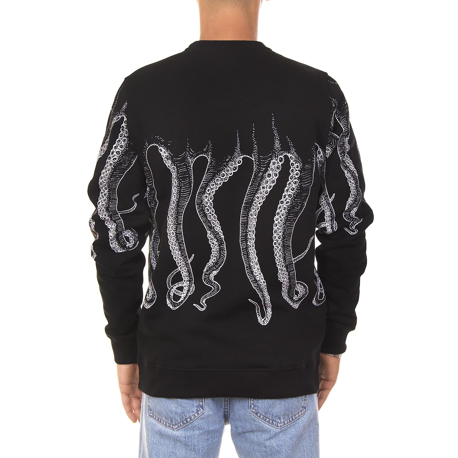 OCTOPUS OUTLINE CREWNECK WHITE BLACK 88453_4  OCTOPUS 