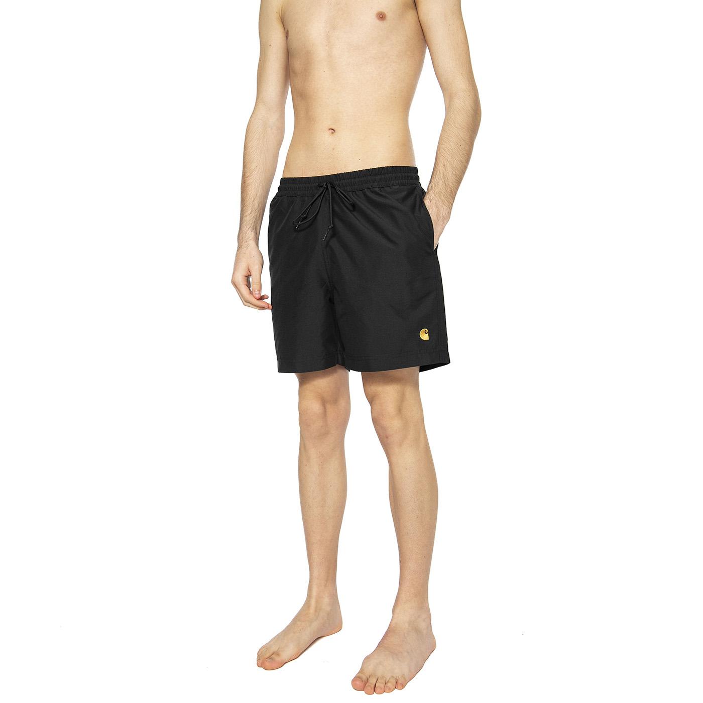 Chase Swim Trunks Black / Gold - Costume da Bagno Uomo Nero I035062.00FXX  CARHARTT WIP 
