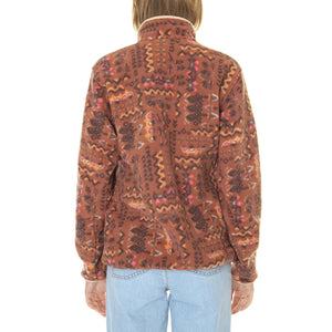 W's LW Synch Snap-T P/O Wandering Woods Sisu Brown - Felpa Collo Alto Donna Marrone 25455-WASN  PATAGONIA 