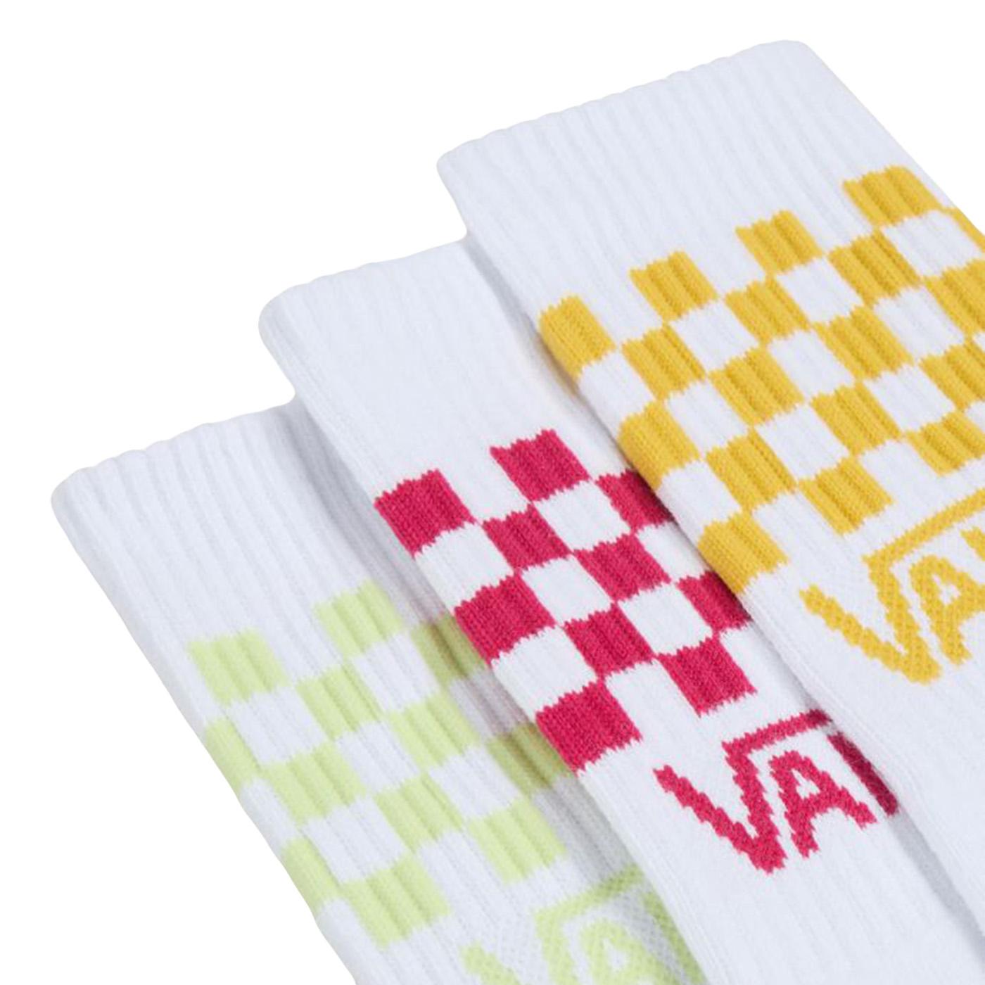 Classic Check Crew Cherries Jubilee - Seta da Tre Paia di Calzini Uomo Bianchi VN000GMUC9L1  VANS 