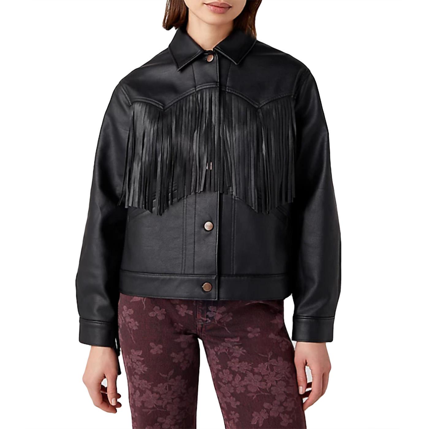 Wild Fringe Jacket Black - Giacca Donna Nera W4V6ZL100  WRANGLER 