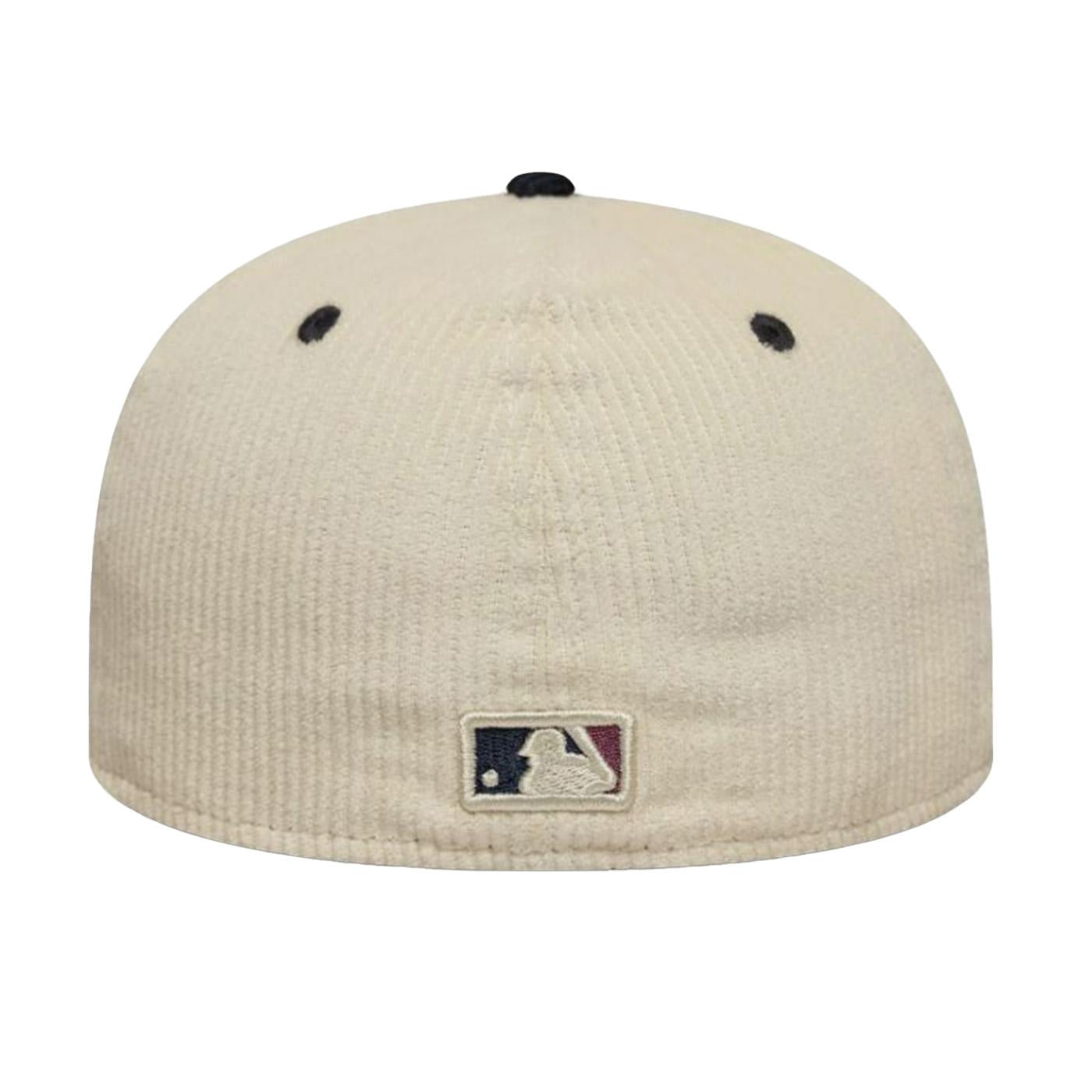 MLB Cord 59Fifty LP Light Beige Los Angeles Dodgers - Cappellino con Visiera in Velluto a Coste Beige / Nero 60691128  NEW ERA 