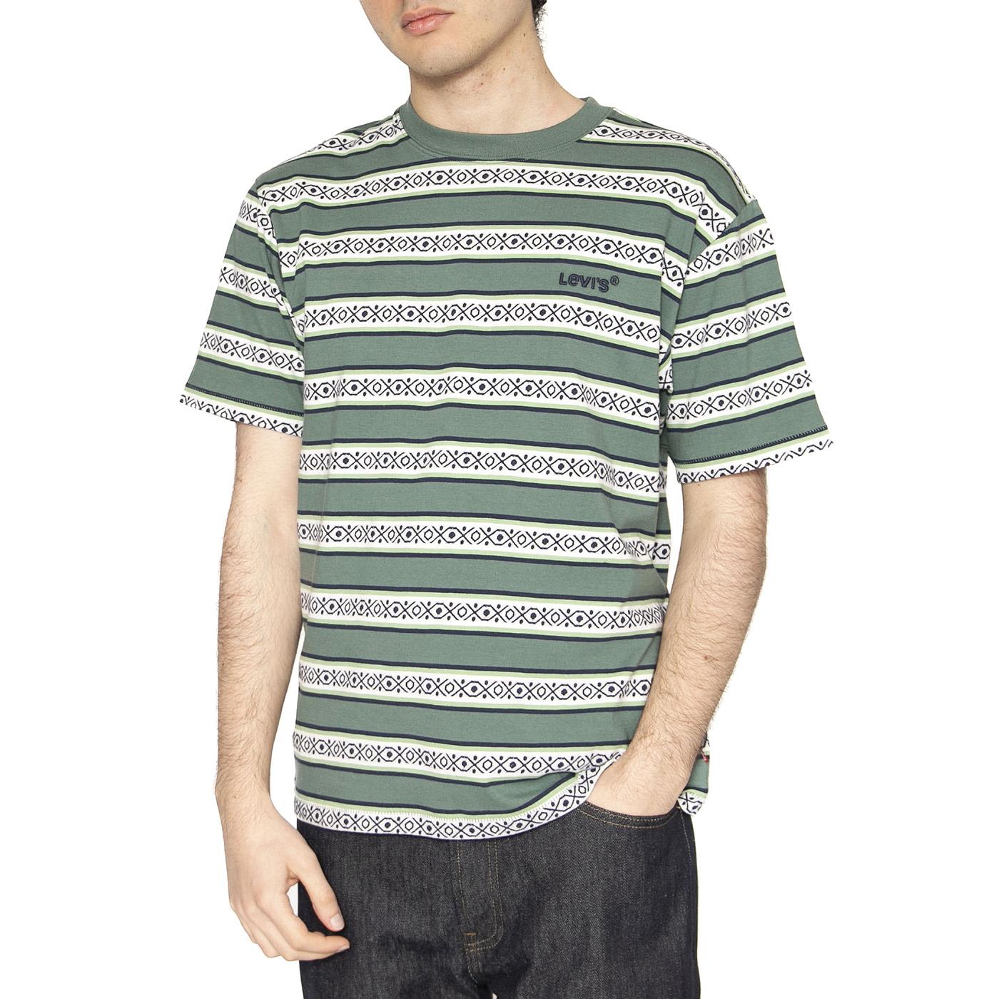 Red Tab Vitage Tee Otis Geo Stripe Dark - Maglietta Girocollo Uomo Multicolore A0637-0089  LEVIS 