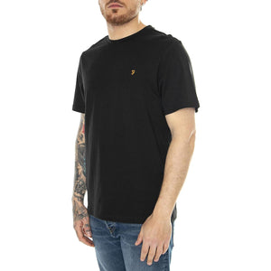 Danny Reg SS Tee Black - Maglietta Girocollo Uomo Nera F4KFD040010  FARAH 