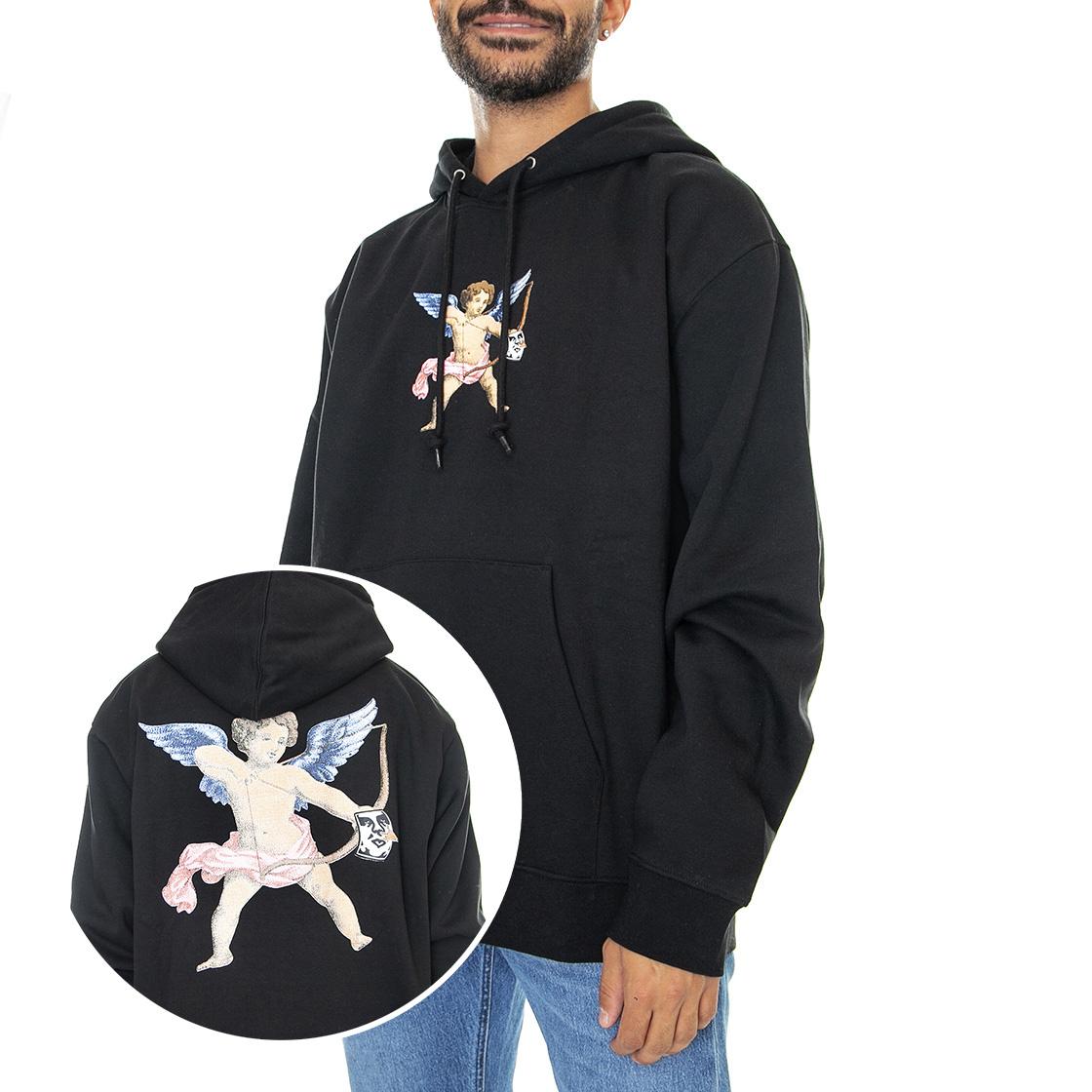 Watch Out Premium Hood Fleece Black - Felpa con Cappuccio Uomo Nera 112843042-BLK  OBEY 