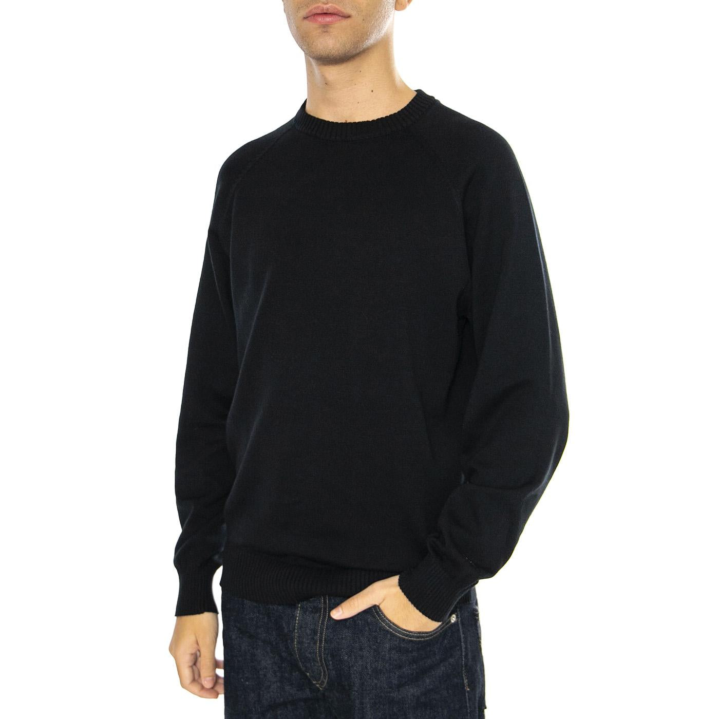 Clean Raglan Sweater Black - Maglione Uomo Nero 112355670-BLACK  LEE 