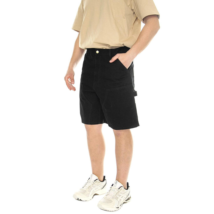 Double Knee Short Black /rinsed - Bermuda Uomo Neri I033118.8902  CARHARTT WIP 
