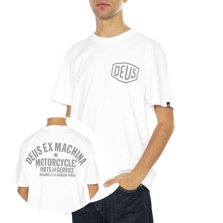 Tokyo Address White - Maglietta Girocollo Uomo Bianca T_DMW41808R-WHT  DEUS EX MACHINA 