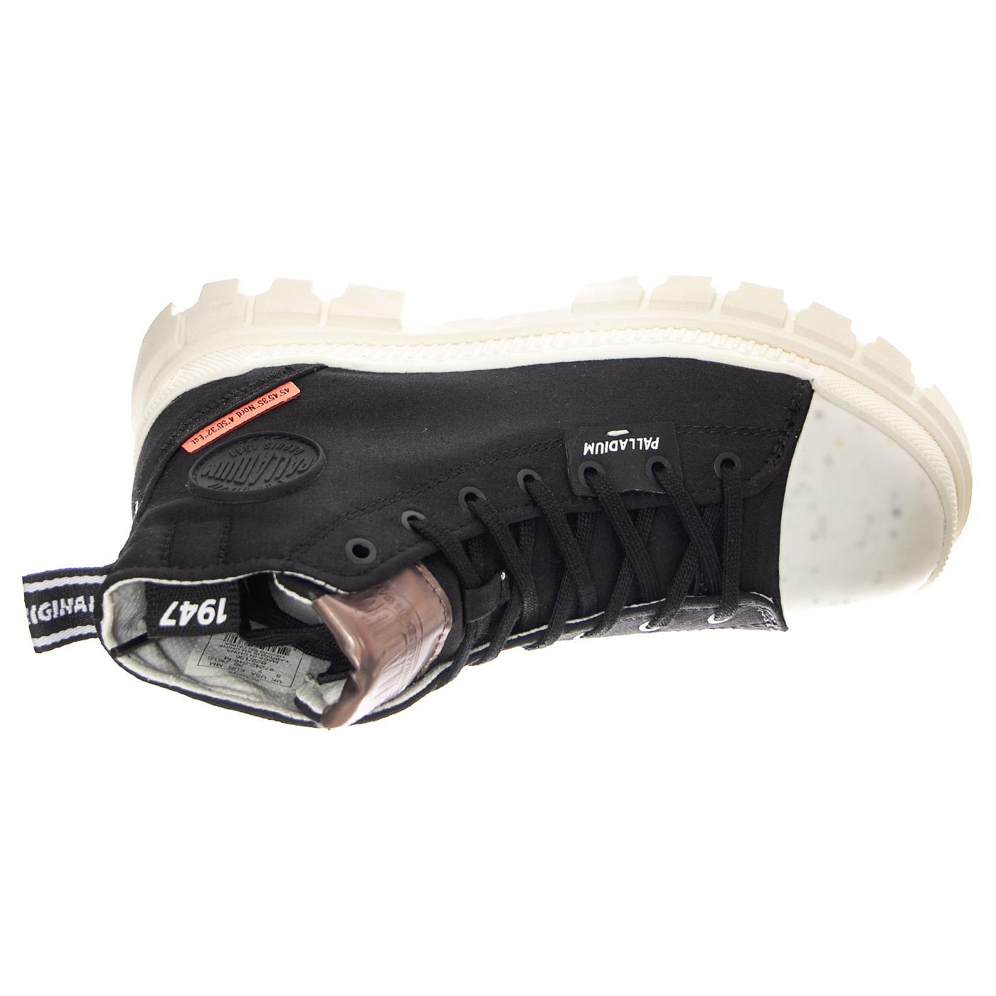 W' Revolt Hi Black / Marshmallow - Scarpe Stringate Profilo Alto Donna Nere PAS97242-016-M  PALLADIUM 