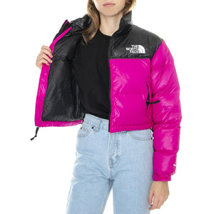 W' Nuptse Jacket Fuchsia / Black - Giacca Invernale Donna Viola NF0A5GGE146  THE NORTH FACE 