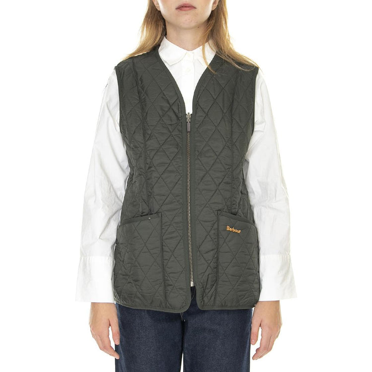 Lady Fleece Betty Dark Olive - Giacca Smanicata Invernale Donna Marrone FW22-LLI0003-OL71 . BARBOUR 