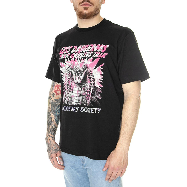 M' Careless T-Shirt Black - Maglietta Girocollo Uomo Nera TSH0380BLK  DOOMSDAY 
