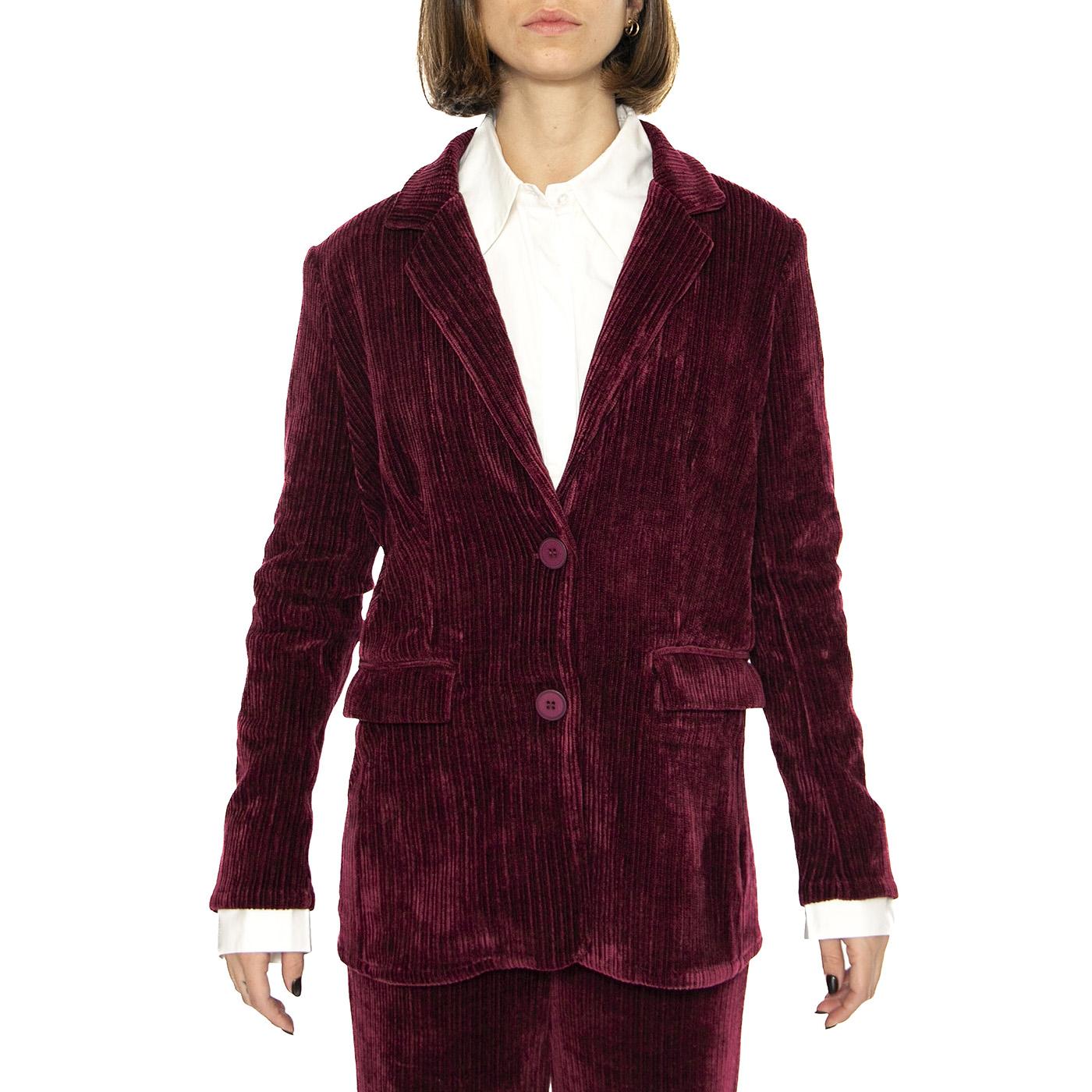 Blazer pana de terciopelo burdeos - Giacca Donna Bordeaux 43W/11234  WILD PONY 