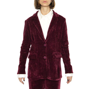Blazer pana de terciopelo burdeos - Giacca Donna Bordeaux 43W/11234  WILD PONY 