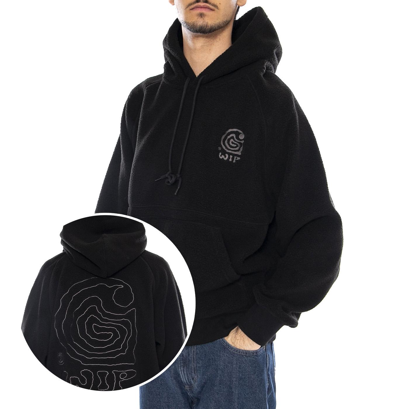 Hooded Helix Sweat Black / Porphyry - Felpa con Cappuccio Uomo Nera I035598.39SXX . CARHARTT WIP 