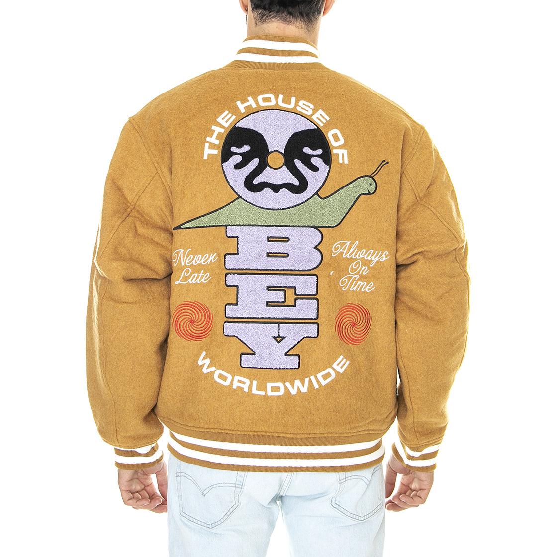 Time Varsity Jacket Brown Sugar - Giacca Invernale Uomo Marrone 121800520-BRS  OBEY 