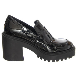 W' Obsidian Black Patent Shoes - Scarpe Donna Nere SM-OBSIDIAN-BLK  STEVE MADDEN 