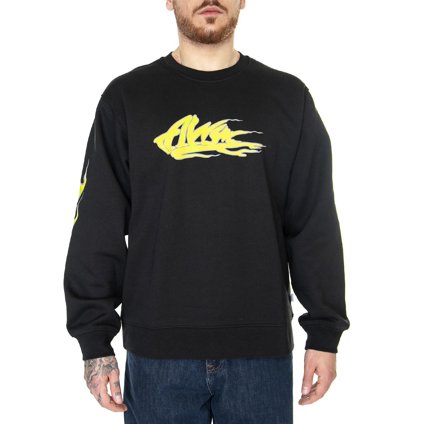 Alva Skates Crew Black - Felpa Girocollo Uomo Nera VN00061GBLK1  VANS 
